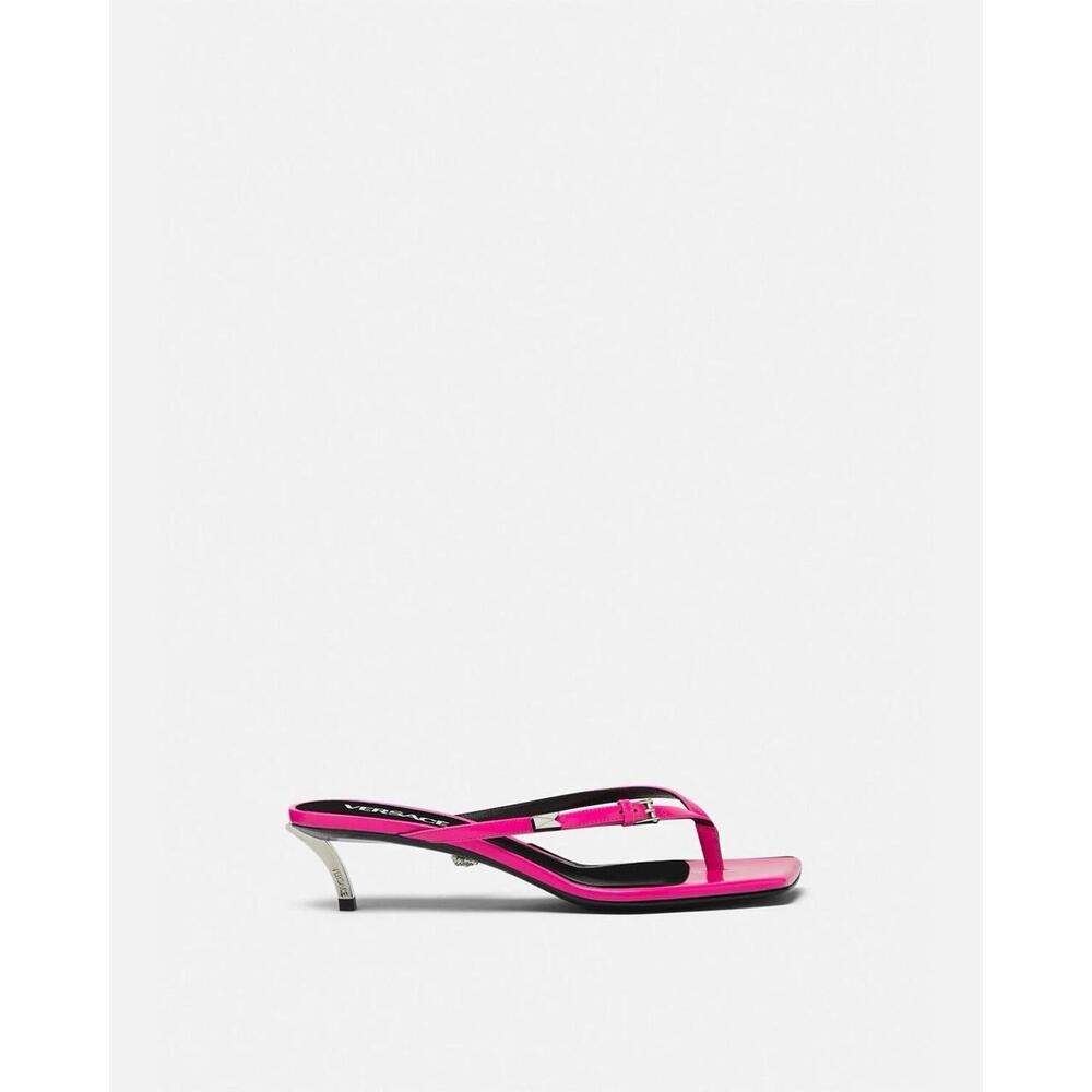 BNWT Versace 40mm Leather Sandals Size 40 US 10 $775 - Picture 4 of 7